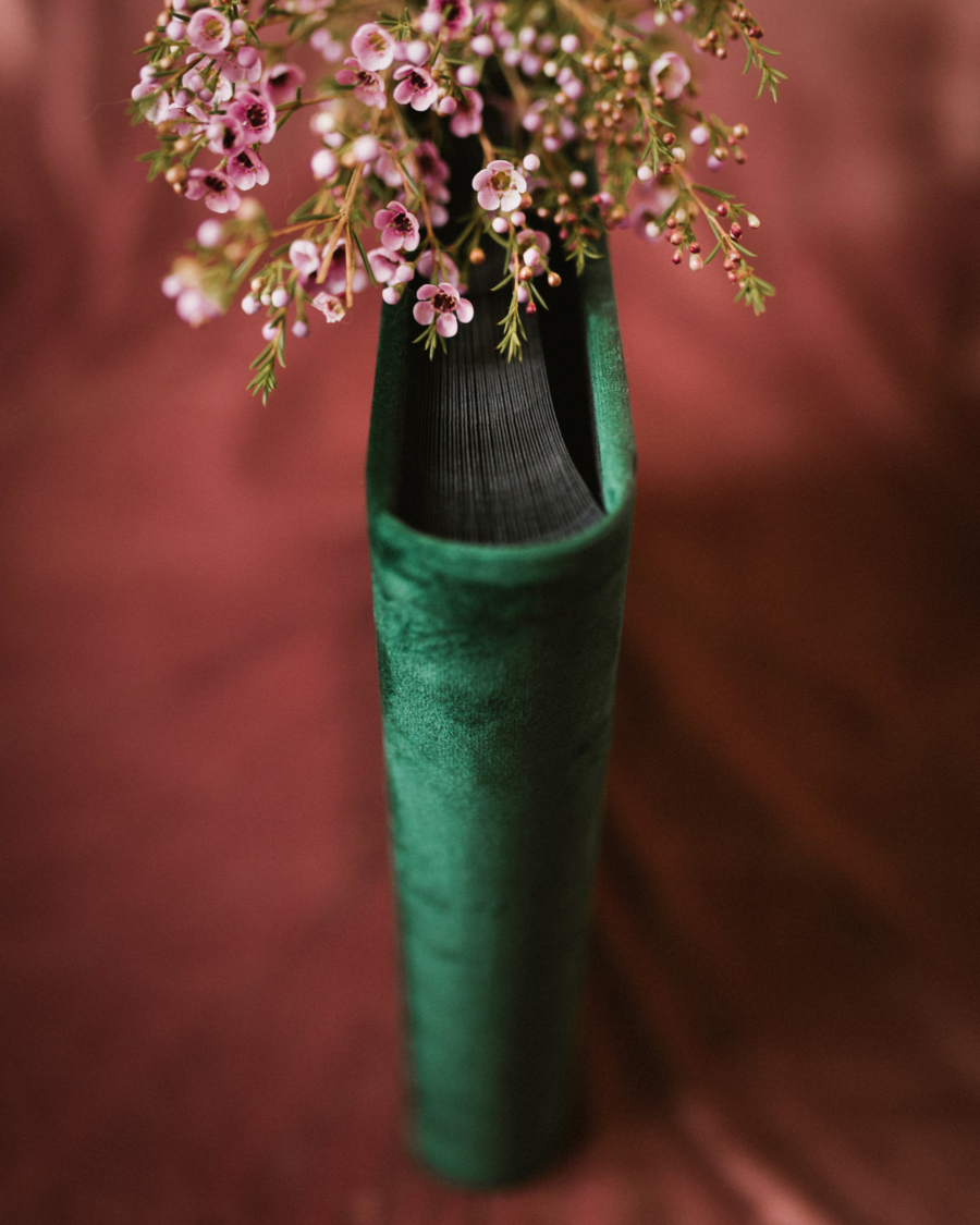 Tradycyjny album na zdjęcia - Butelkowa zieleń z grawerem miłość