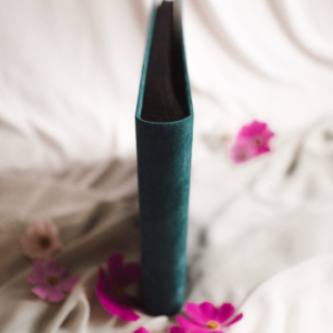 Tradycyjny album na zdjęcia - Turkusowy ze złotą grafiką