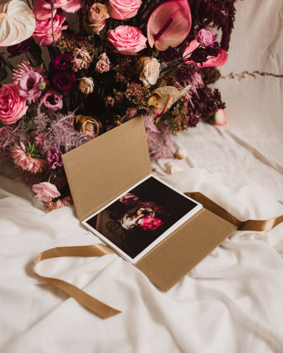 Teczka na zdjęcia w kolorze beżowym