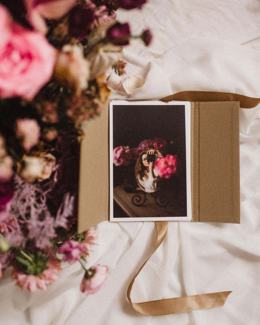 Teczka na zdjęcia w kolorze beżowym