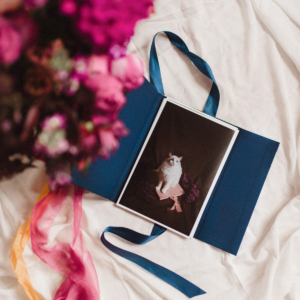 Teczka na zdjęcia w kolorze granatowym