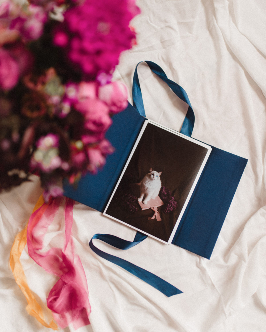 Teczka na zdjęcia w kolorze granatowym