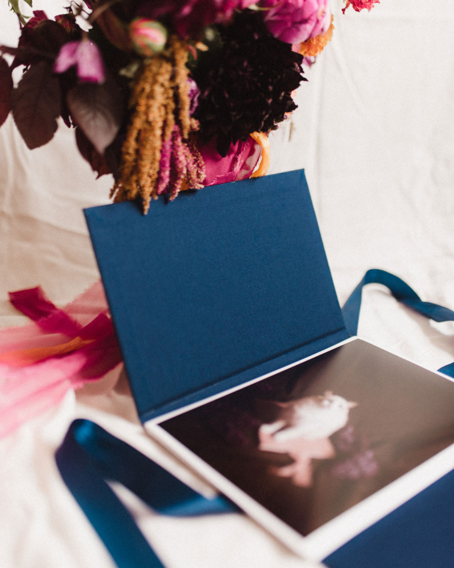 Teczka na zdjęcia w kolorze granatowym