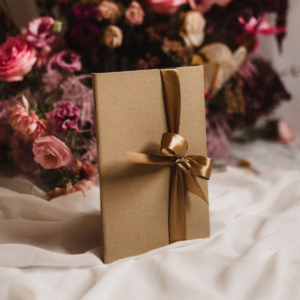 Teczka na zdjęcia w kolorze beżowym