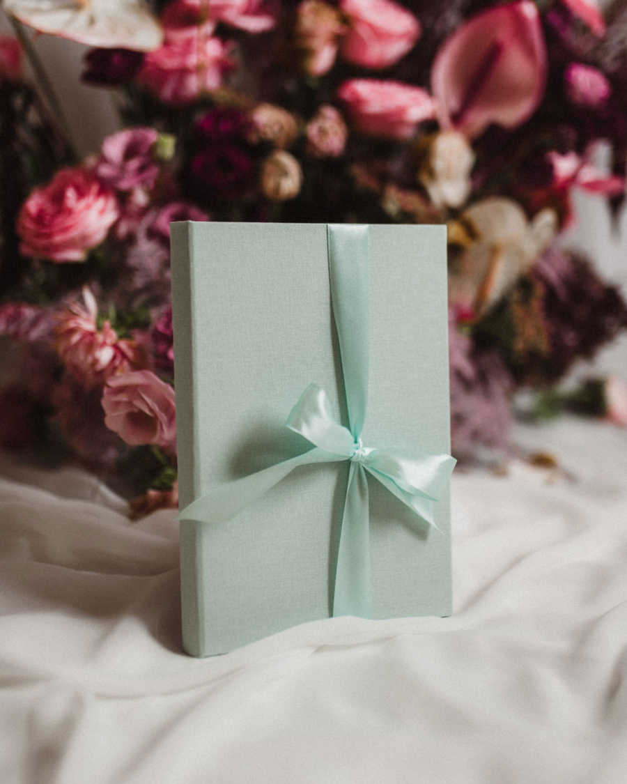 Teczka na zdjęcia w kolorze miętowym