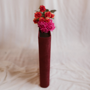 Tradycyjny album na zdjęcia - Bordowy ze złotym napisem