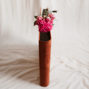 Tradycyjny album na zdjęcia - Ceglany ze złotą grafiką