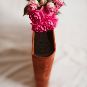 Tradycyjny album na zdjęcia - Ceglany ze złotą grafiką