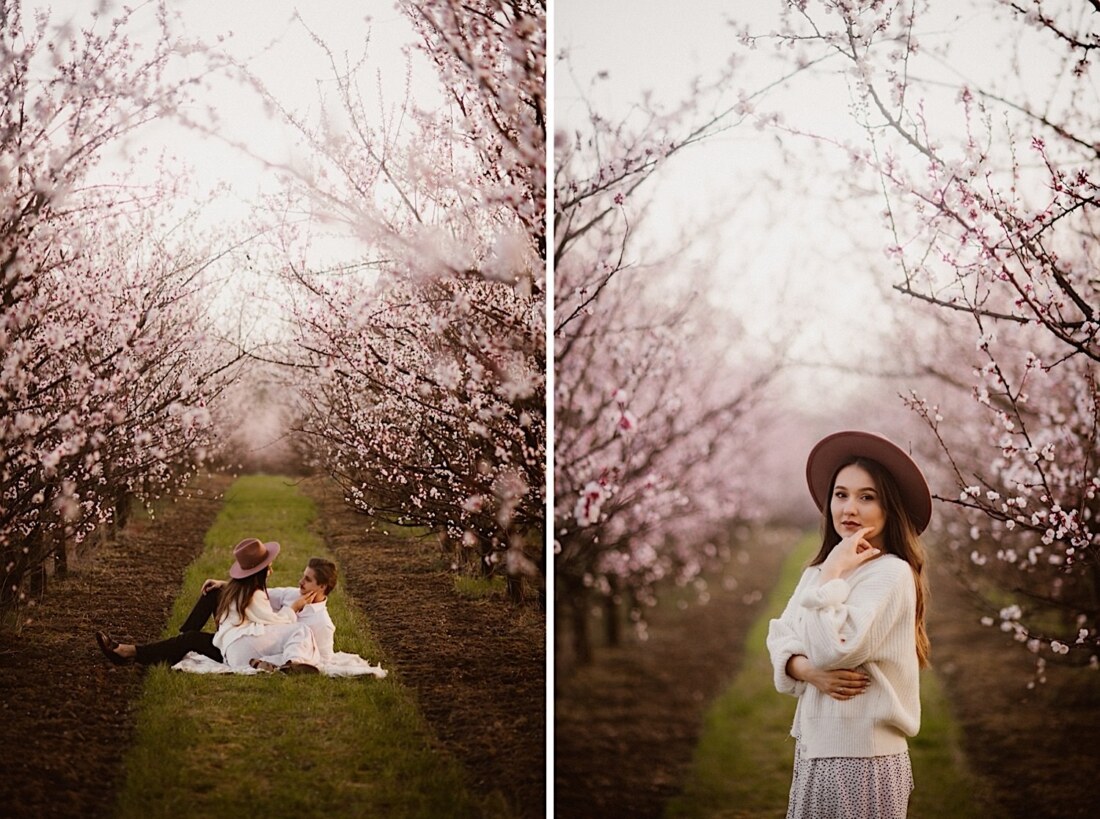 Sesja w kwitnącym sadzie 9 sesja w sadzie 7